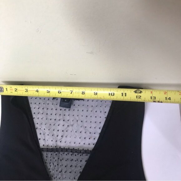 French Connection Sheer Lace Top Tunic Shift A Line Dress Stretch Sleeveless S - Picture 13 of 16